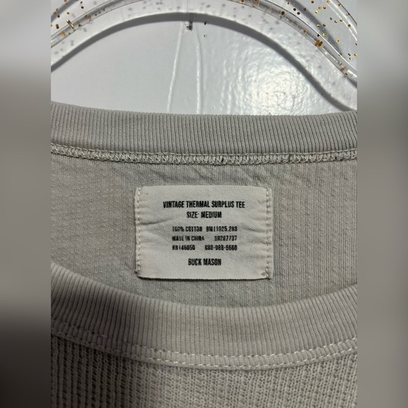 Buck Mason Vintage Thermal Surplus Tee Size M - Picture 4 of 6